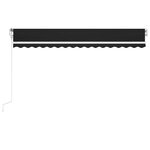 vidaXL Auvent automatique et capteur de vent/LED 450x300 cm Anthracite