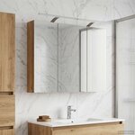vidaXL Armoire Miroir de Salle de Bain Chêne artisan