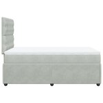 vidaXL Sommier à lattes de lit et matelas Gris clair 120x200cm Velours