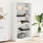 vidaXL Garde-robe Blanc 100x50x200 cm Bois d'ingénierie