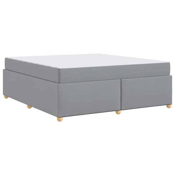 vidaXL Cadre de lit avec matelas Gris clair 180 x 200 cm tissu