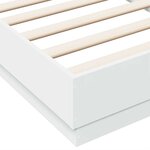 vidaXL Cadre de lit sans matelas blanc 90x190 cm bois d'ingénierie
