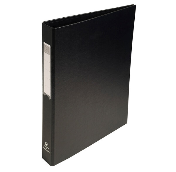 Classeur PP 4 anneaux + Méc.25mm sur 3ème/c.NOIR EXACOMPTA