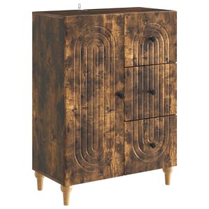 vidaXL Buffet Chêne fumé 66 x 34 5 x 90 cm Bois d'ingénierie