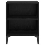 vidaXL Cabinet de chevet 2 Pièces Chêne noir 40 x 30 x 50 cm