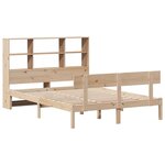 vidaXL Lit bibliothèque sans matelas 160x200 cm bois massif de pin