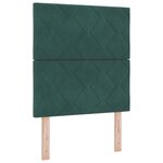 vidaXL Lit à ressorts avec matelas vert foncé 80x200 cm en velours