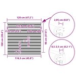 vidaXL Store zèbre gris foncé largeur du tissu 115 9 cm polyester