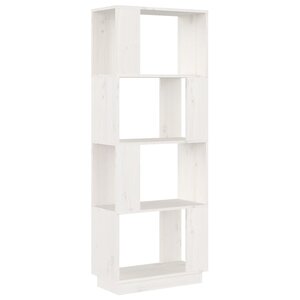 vidaXL Bibliothèque/Séparateur de pièce Blanc 51x25x132 cm Pin massif