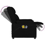 vidaXL Fauteuil électrique de massage Noir Tissu