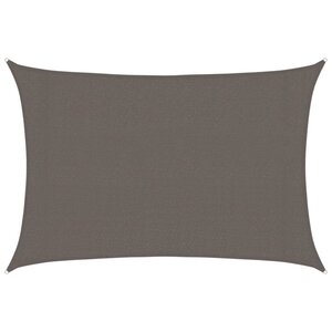 vidaXL Voile d'ombrage 160 g/m² Anthracite 3x4 m PEHD