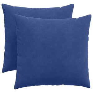 vidaXL Coussins de canapé 2 Pièces Bleu police 50 x 50 cm