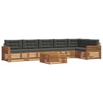 vidaXL Ensemble de canapés d'extérieur 7 pc Naturel et Anthracite