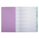 Trieur Harmonika Avec Élastiques 7 Compartiments Aquarel - A4 - Couleurs Assorties - X 8 - Exacompta