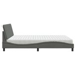 vidaXL Lit avec matelas gris foncé 180x200 cm tissu