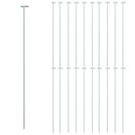 vidaXL Piquets pour plantes de jardin 20 Pièces vert foncé 91 cm acier