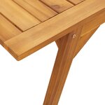 vidaXL Table à manger de jardin 110x56x75 cm bois massif d'acacia