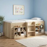 vidaXL Cadre de Lit Élevé pour Enfants 2 Pièces Sonoma Bois d'ingénierie