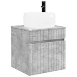 vidaXL Meuble de lavabo mural Gris béton 49 x 44 5 x 66 cm