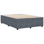 vidaXL Cadre de lit sans matelas gris foncé 160x200 cm velours