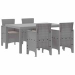 vidaXL Ensemble de salle à manger pour jardin 5 Pièces Gris clair