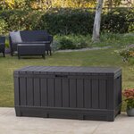 Keter Boîte de rangement de jardin Kentwood 350 L Anthracite