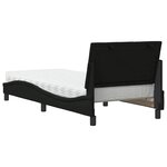 vidaXL Lit avec matelas noir 80x200 cm tissu