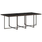 vidaXL Ensemble à manger de jardin avec coussins 13 Pièces marron rotin