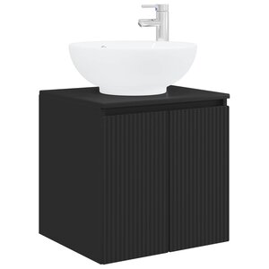 vidaXL Vanité de lavabo mural Noir 49 5 x 44 5 x 65 cm