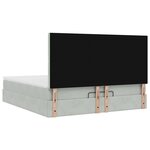 VidaXL Cadre de lit ottoman et matelas gris clair 180x200cm velours