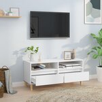 vidaXL Meuble TV blanc 100x34 5x44 5 cm bois d'ingénierie