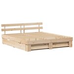 vidaXL Cadre de lit avec tiroir Marron 180 x 200 cm Bois massif en pin