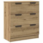 vidaXL Buffets 3 Pièces chêne artisanal 60x30x70 cm bois d'ingénierie