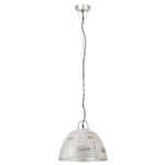Vidaxl lampe suspendue industrielle vintage 25 w argenté rond 31cm e27