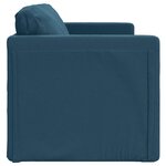 vidaXL Canapé-lit 2 en 1 bleu 122x204x55 cm velours