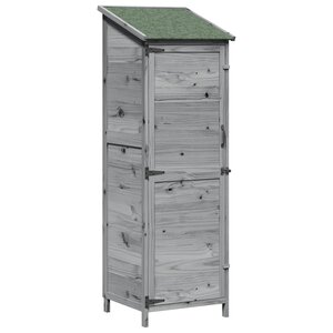 vidaXL Abri de jardin Gris 59 5 x 56 x 176 5 cm Bois de Sapin Massif