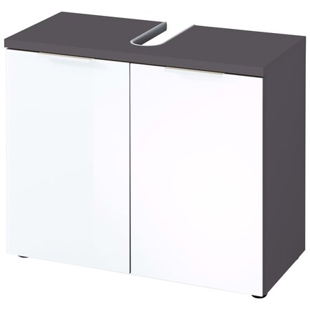 Germania Armoire de lavabo salle de bain GW-Pescara Blanc et graphite