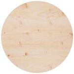 vidaXL Dessus de table Ø60x2 5 cm Bois de pin massif