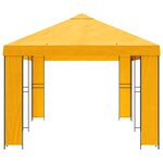 vidaXL Abri de jardin 6 x 3 m Jaune Polyester et Acier 190 gsm
