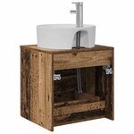 vidaXL Vanité de lavabo mural Bois ancien 49 5 x 44 5 x 65 cm