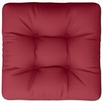 vidaXL Coussin de palette rouge 58x58x10 cm tissu