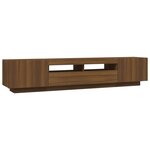 vidaXL Ensemble de meubles TV avec lumières LED 2 Pièces Chêne marron