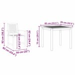 vidaXL Ensemble de salle à manger pour jardin 3 Pièces Marron