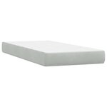 vidaXL Sommier à lattes de lit et matelas et LED gris clair 90x220 cm velours