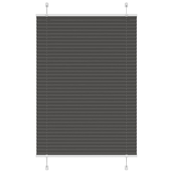 vidaXL Store plissé noir 95x100 cm largeur du tissu 94 4 cm polyester