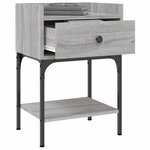 vidaXL Table de chevet sonoma gris 40 5x31x60 cm bois d'ingénierie
