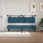 vidaXL Tête de lit suspendue Bleu Velours