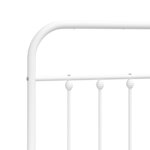 vidaXL Cadre de lit métal avec tête de lit blanc 135x190 cm