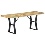 Banquette pouf tabouret meuble banc 110 cm bois de récupération massif 3002245