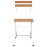vidaXL Chaises de bistrot pliantes lot de 2 Bois d'acacia solide acier